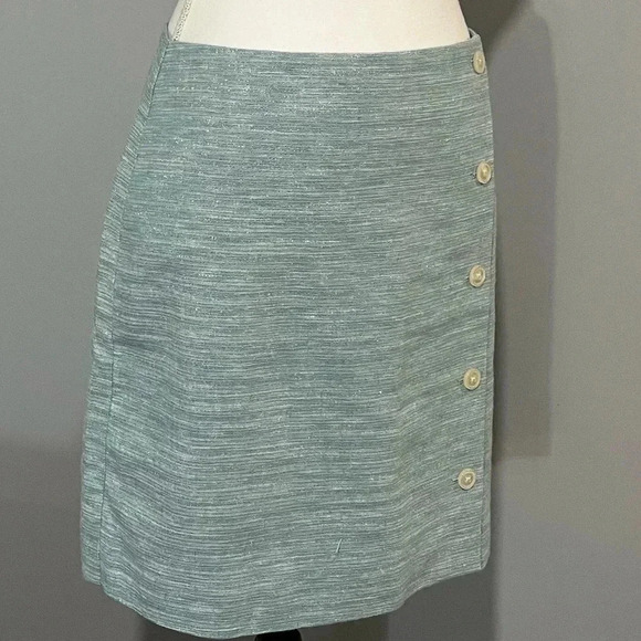 LOFT size 10 back zip linen blend lined skirt with sparkle ✨ NWT - Picture 15 of 16